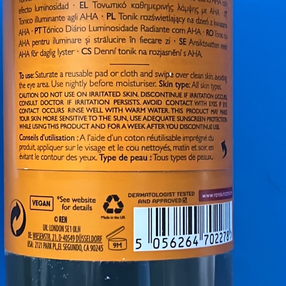 REN Ready Steady Glow Daily AHA Tonic 🔥 NEW 100ml/3.3 oz - Picture 5 of 9